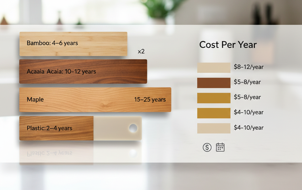 bamboo cuting board Lifespan & Cost Over Time