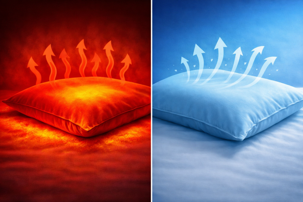 bamboo pillowcase cooling vs cotton for hot sleepers temperature regulation 2026